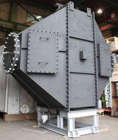 プレートフィンヒーター【気密構造ダクト型　角丸ダクト一体型】